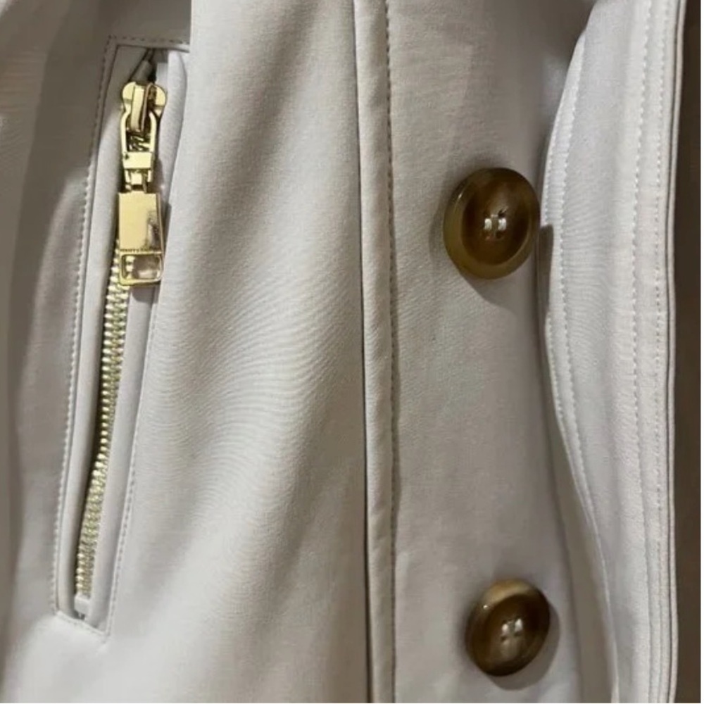 Rebecca Minkoff Cream Trench Coat Sz XL NWT - Picture 6 of 7